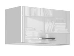 Kitchen Wall Cabinet White Gloss Extractor Fan Cooker Hood Housing Unit 600mm Half Height Cupboard - Ella - thumbnail 4