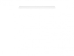 Modern Short Shelf Floating Wall Mounted Design White Matt Finish 105cm - Kaspian - thumbnail 3