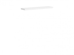 Modern Short Shelf Floating Wall Mounted Design White Matt Finish 105cm - Kaspian - thumbnail 4