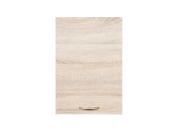 500mm Kitchen Wall Unit Cabinet 1 Door 50cm Cupboard Dark Wood Wenge / Oak Effect Junona - thumbnail 1