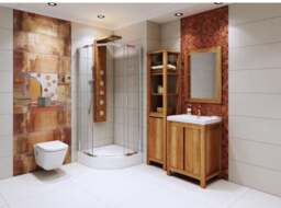 800mm Freestanding Vanity Unit Bathroom Cabinet with Sink Basin Country Oak Finish - Classic Oak - thumbnail 3