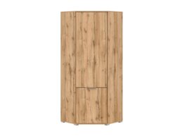 DISCOUNTINUED REDIRECTED Corner Wardrobe L Shaped Oak Single Wardrobe Modern Compact 1 Door - Zele - thumbnail 4