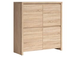 Sideboard Square Cabinet Living Room Bedroom Storage Sonoma Oak Modern Compact Unit - Kaspian - thumbnail 3