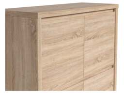 Sideboard Square Cabinet Living Room Bedroom Storage Sonoma Oak Modern Compact Unit - Kaspian - thumbnail 4