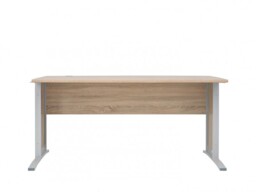 Large Desk for Home Office 150cm Metal Frame Modern Scratch Resistant Sonoma Oak Effect - BRW OFFICE - thumbnail 2