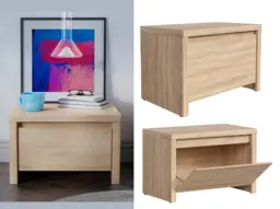 Shoe Cabinet Small Cupboard Pull Down Door Hallway Entrance Hall Sonoma Oak Storage - Kaspian