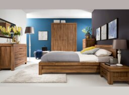 Chest of Drawers 70cm Modern Tall Narrow 5 Drawer Tallboy Dresser Storage Unit Oak Effect - Gent - thumbnail 3