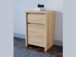 Small Cabinet with Drawer Bedside Unit Side Sofa Storage Sonoma Oak - Kaspian - thumbnail 4