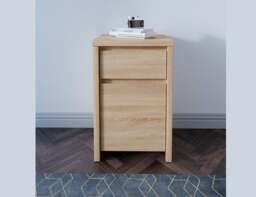 Small Cabinet with Drawer Bedside Unit Side Sofa Storage Sonoma Oak - Kaspian - thumbnail 3