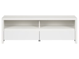 White TV Unit with Storage Modern TV Cabinet Entertainment Stand with Drawers 144cm Media Unit - Kaspian - thumbnail 4
