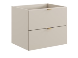 Bathroom Vanity Unit without Basin 600mm Modern Beige Wall Hung Drawer Cabinet Floating Cashmere - Dalia - thumbnail 4