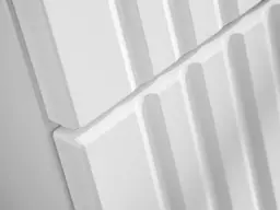 Bathroom Cabinet with Sink White Vanity Unit 600mm Basin Fluted Ribbed Wall Hung Floating Cabinet - Adel - thumbnail 4