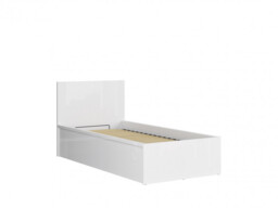 Single Ottoman Bed Frame Euro 90cm Gas Lift Up Storage White Gloss Modern Sturdy - Tetrix - thumbnail 2