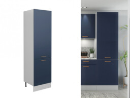 Kitchen Pantry Cupboard Free Standing Tall Larder 600mm Midnight Blue Storage Unit Dark Navy Cabinet - Nora
