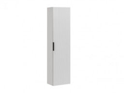 Bathroom 600mm Vanity Set Ribbed Textured White Modern Two Wall Hung Floating Cabinets - Adel - thumbnail 3