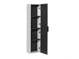 Bathroom 600mm Vanity Set Ribbed Textured White Modern Two Wall Hung Floating Cabinets - Adel - thumbnail 4