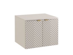 Bathroom Cabinets Set Wall 600mm Vanity Unit, Worktop and Tall Storage Tallboy Ribbed Fluted Cashmere Beige - Cara - thumbnail 4