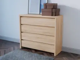 Modern Chest of Drawers 4 Drawer Bedroom Living Room Storage Sonoma Oak 105cm - Kaspian - thumbnail 3
