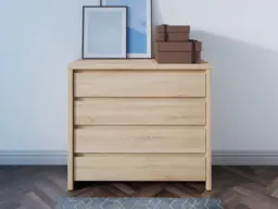 Modern Chest of Drawers 4 Drawer Bedroom Living Room Storage Sonoma Oak 105cm - Kaspian