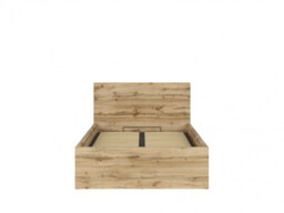 Modern Sturdy Ottoman Euro 120cm Small Double Bed Frame Gas Lift Up Storage Wotan Oak - Tetrix - thumbnail 4