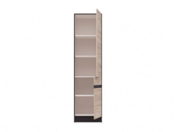 Kitchen Larder Unit 500mm Cabinet Pantry Cupboard Right Free Standing Storage Dark Wood Wenge / Oak Effect - Junona - thumbnail 4