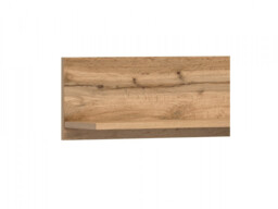 Small Wall Mounted Shelf Modern Wall Hung Storage Panel Floating Oak Effect Unit 135cm - Zele - thumbnail 5