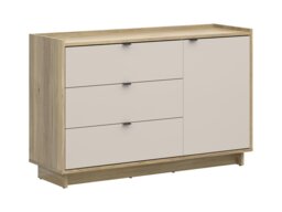 Beige Sideboard Cabinet with Drawers Oak Buffet Living Room Bedroom Large Storage Unit - Dalva - thumbnail 3