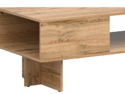 Modern Oak Effect Storage Coffee Table 120cm - Zele - thumbnail 3