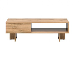 Modern Oak Effect Storage Coffee Table 120cm - Zele - thumbnail 2