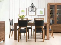 Modern Tall Display Glass Cabinet Large 2 Door Buffet Unit LED Lights Oak Effect - Gent - thumbnail 2