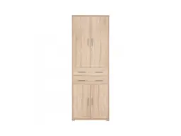 Tall Storage Cabinet with Drawers Closed Bookcase Modern Sonoma Oak Effect Office Study Furniture - BRW OFFICE - thumbnail 1