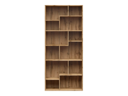 Cube Shelving Unit Room Divider Large Display Bookcase Open Vertical or Horizontal Storage Shelf Oak - Tetrix - thumbnail 3