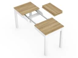 Slim Dining Table Narrow Extendable Oak and White Small Kitchen 2 4 6 8 Seater - Orion - thumbnail 4