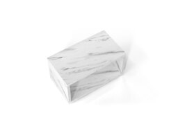 Marble Coffee Table Small White Marble Effect Modern Coffee Table with Storage Shelf - Cari - thumbnail 4