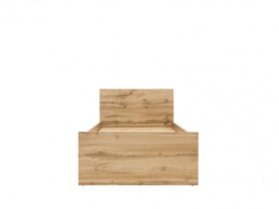 Bedroom Furniture Set: 6-Piece Single Bed Wardrobe Desk Oak Wotan Effect Modern Children's Room - Zele - thumbnail 3