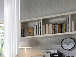 White Wall Cabinet Storage Open Unit Shelf 143.5cm Shelving - Kaspian