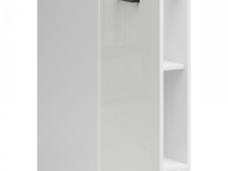 Kitchen Cabinet 400mm Base Modern Freestanding Cupboard Unit 40cm Left Hand White / Chalk Gloss - Junona - thumbnail 3