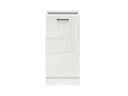 Kitchen Cabinet 400mm Base Modern Freestanding Cupboard Unit 40cm Left Hand White / Chalk Gloss - Junona - thumbnail 2