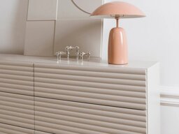 Large Chest of Drawers 6 Drawer Beige Sideboard 150cm Fluted Ribbed Cashmere Storage - Toyo - thumbnail 3
