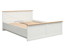 Euro King Size Ottoman Bed Frame Storage Lift Up Euro 160cm Bed White Pine Oak Style Scandi Bedroom Furniture Frija - thumbnail 3