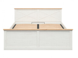 Euro King Size Ottoman Bed Frame Storage Lift Up Euro 160cm Bed White Pine Oak Style Scandi Bedroom Furniture Frija - thumbnail 2