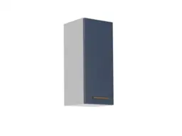 300mm Kitchen Wall Unit Midnight Blue Slim Narrow Cabinet Cupboard Dark Navy Slab Door - Nora - thumbnail 4