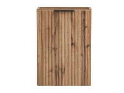 Cloakroom Vanity Unit Slimline Small 400mm Wall Hung Oak Fluted Ribbed Sink Cabinet - Adel - thumbnail 4