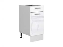 Scandi Kitchen Unit 9 Cupboards Oven Housing Larder Set 280cm White High Gloss - Ella - thumbnail 4