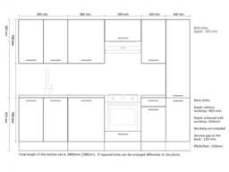 Scandi Kitchen Unit 9 Cupboards Oven Housing Larder Set 280cm White High Gloss - Ella - thumbnail 2