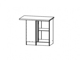 Kitchen Corner Cabinet 1000 Base Unit 100cm Left Light Delano Oak Modern Free Standing L Shaped - Junona - thumbnail 4