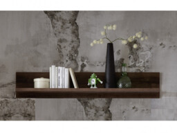 Wall Shelf Floating Panel 140 cm Living Room Hallway Storage Shelving Oak Effect - Balin - thumbnail 2