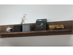 Wall Shelf Floating Panel 140 cm Living Room Hallway Storage Shelving Oak Effect - Balin - thumbnail 3