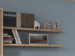 Modern Short Shelf Floating Wall Mounted Design Sonoma Oak Effect Finish 105cm - Kaspian - thumbnail 2