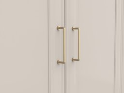 Large Wardrobe 4 Door Storage Cabinet Quadruple Wardrobe Shelves Hanging Rails Shaker Style Cashmere Beige - Anga - thumbnail 4